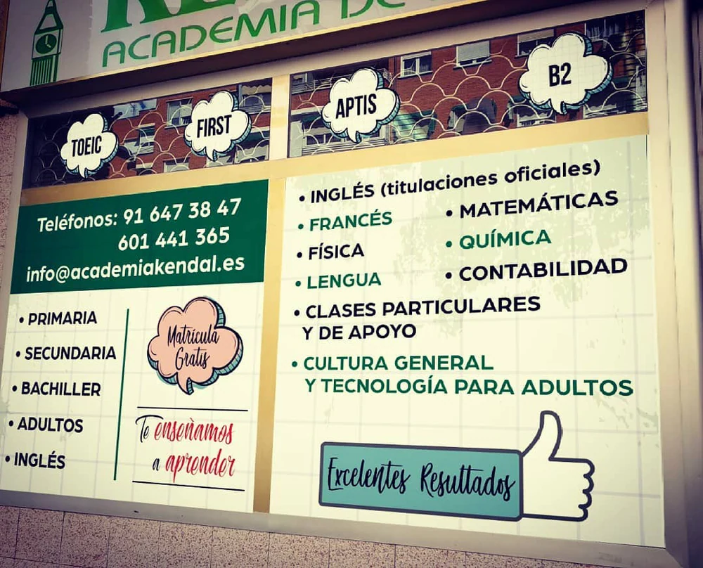 ACADEMIA EN MOSTOLES - CLASES DE APOYO - INGLES - KENDAL