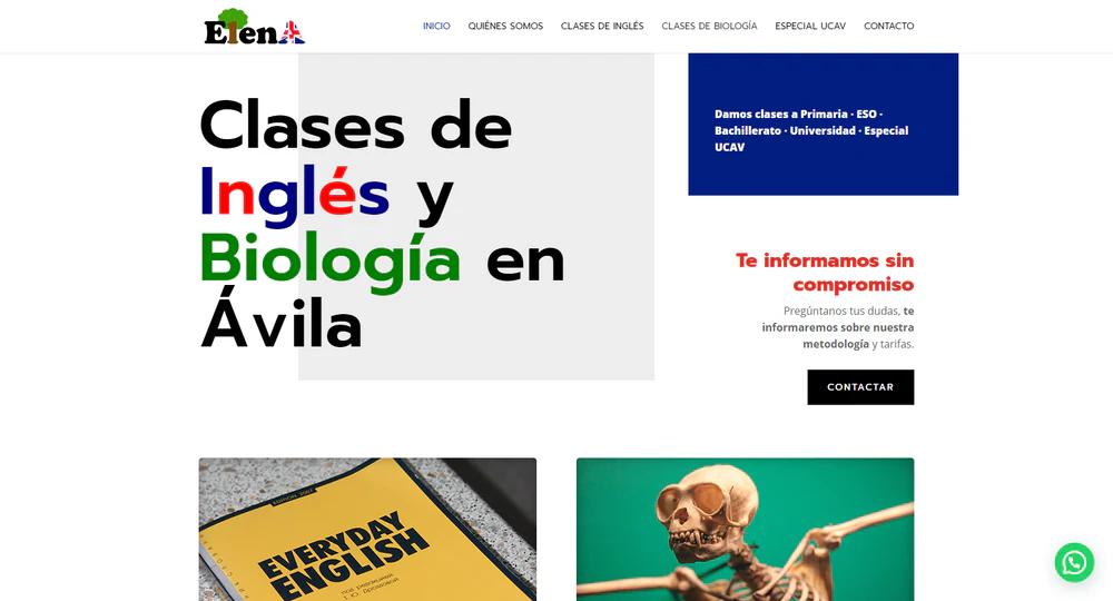 Clases de Inglés y Biología Elena Jiménez