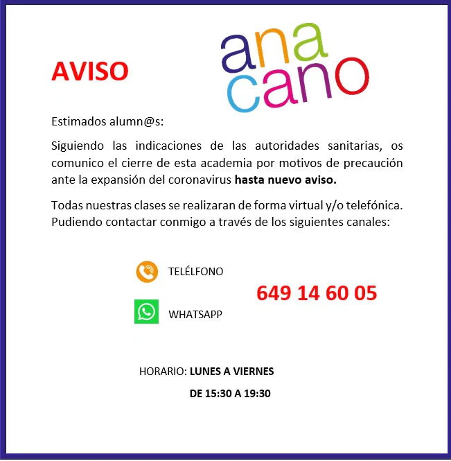 Portada de Academia Ana Cano