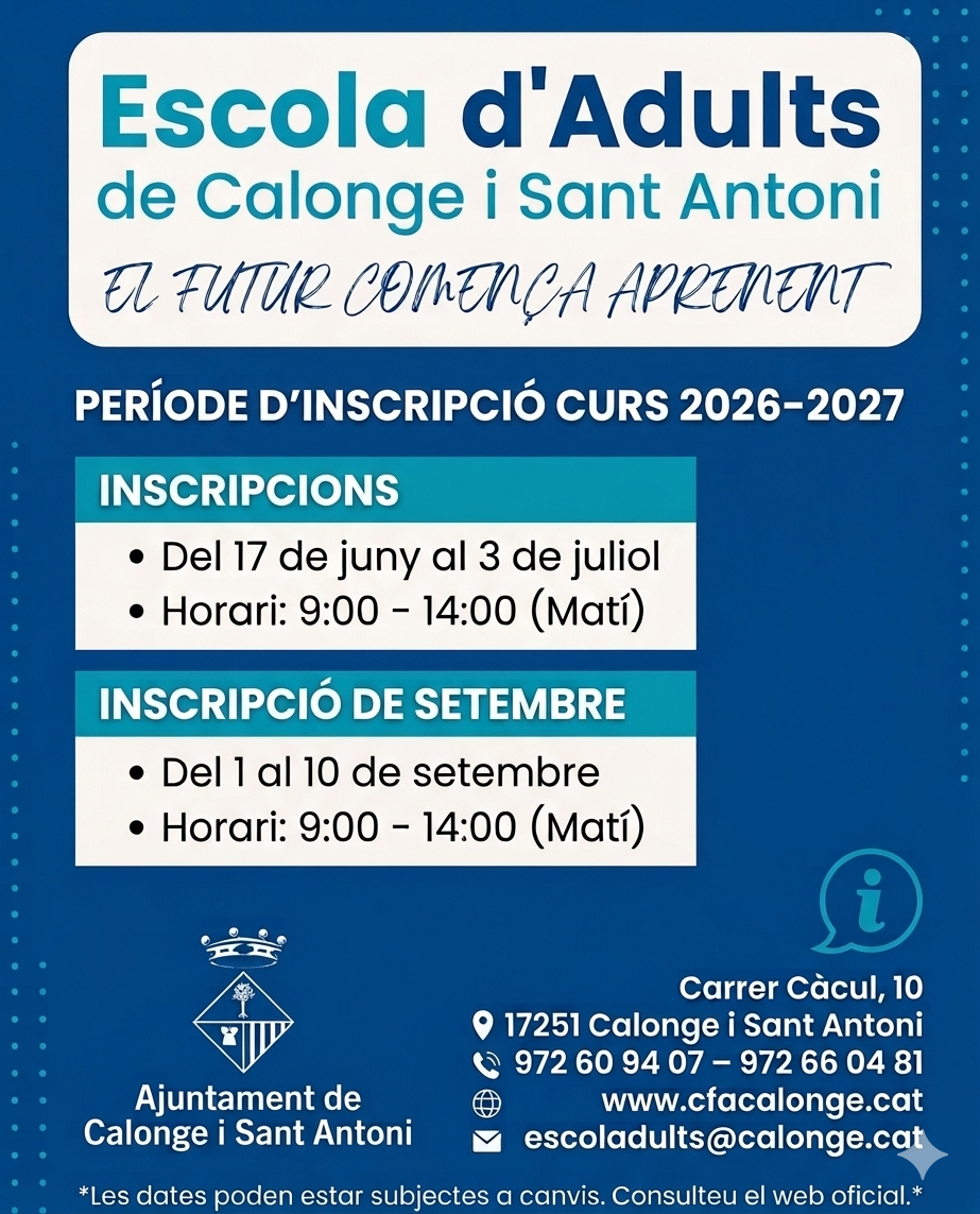Logo de Escola d'adults de Calonge